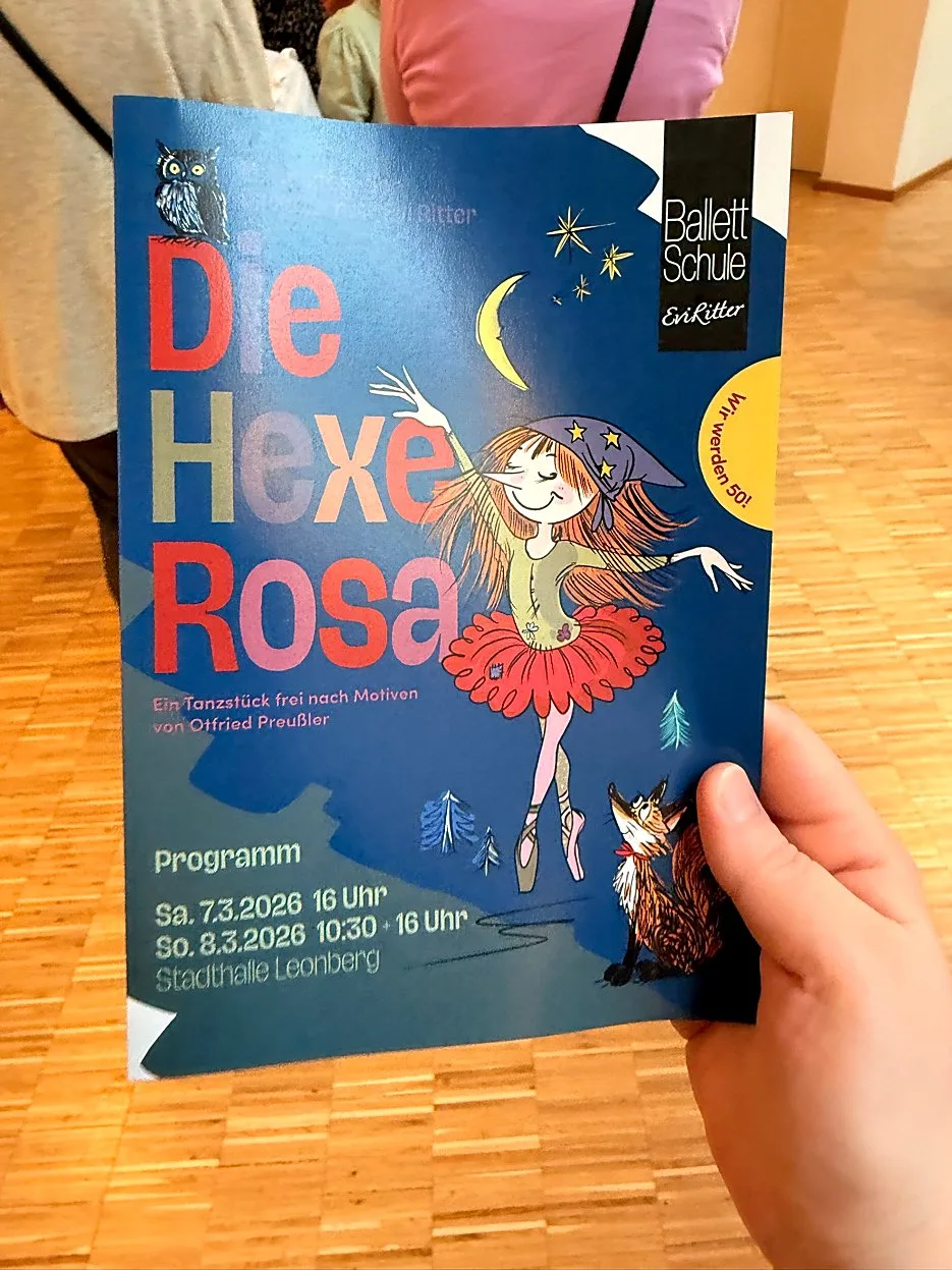 Programmheft Die Hexe Rosa — Ballettschule Evi Ritter feiert 50-jähriges Jubiläum in Leonberg