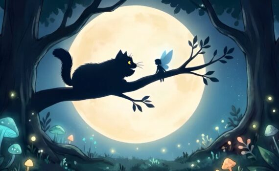 Kater und Fee auf dem Mond — Filmszene