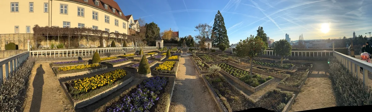 Pomeranzengarten mit Blick auf das Schloss Leonberg